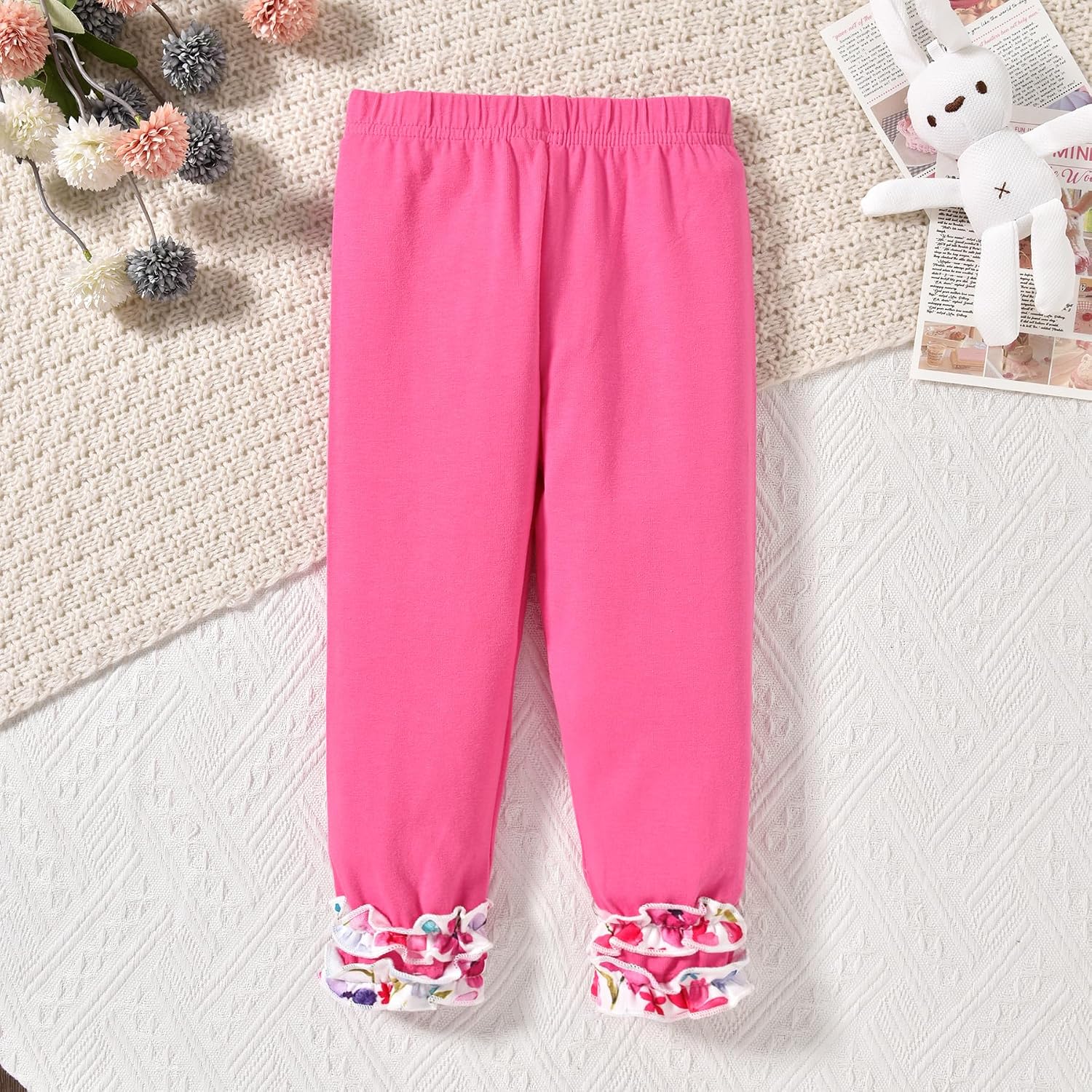 HINTINA Toddler Infant Girl Ruffle long Sleeve Top Pants 2 Piece Outfits Baby Girl Fall Winter Clothes Set