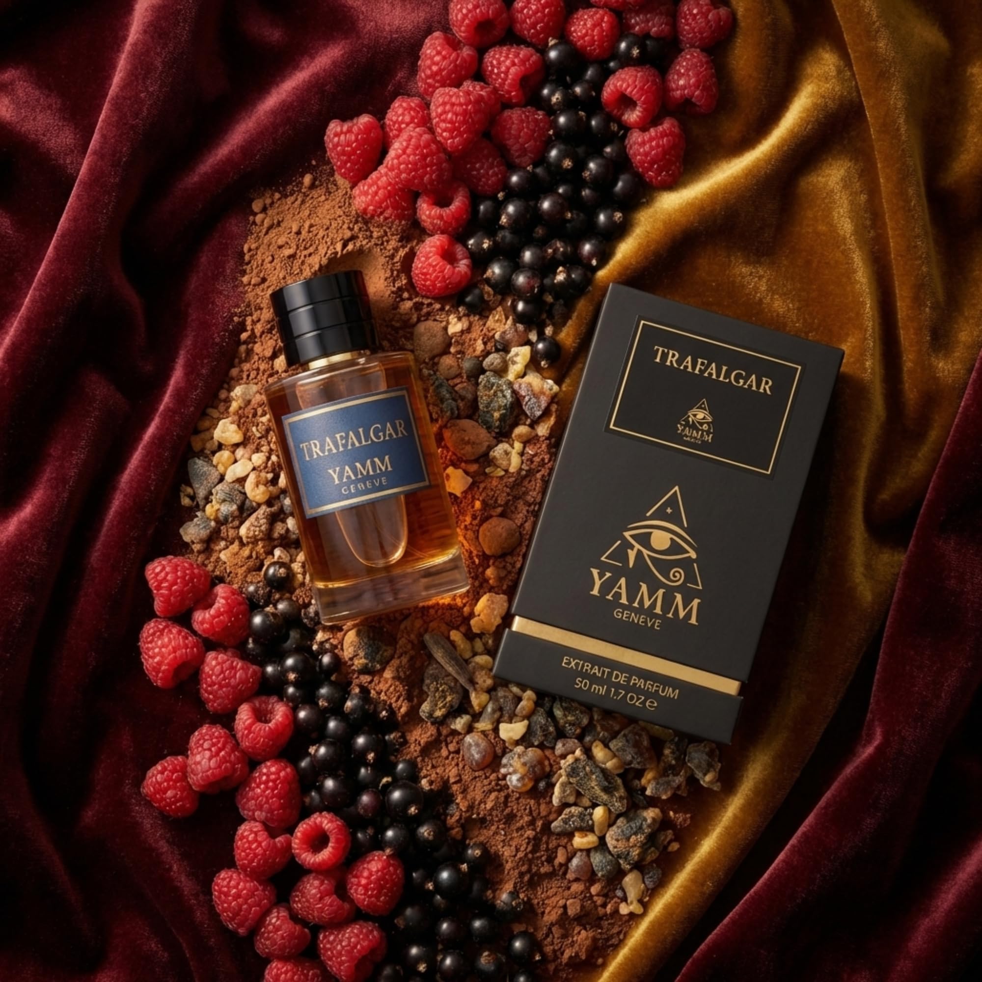 Trafalgar | Extrait de Parfum 50 ml | Unisex Parfum für Damen & Herren | Himbeere, Schwarze Johannisbeere & Moschus | Fruchtig, Süß & Holzig | Luxuriöse Langzeitwirkung