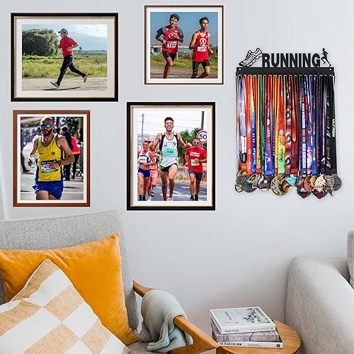 Vista 70 de Goutoports Soporte de exhibición para medallas, She Believed She Could She Did, colgador de pared personalizado para corredor de carreras 06 Gimnasia