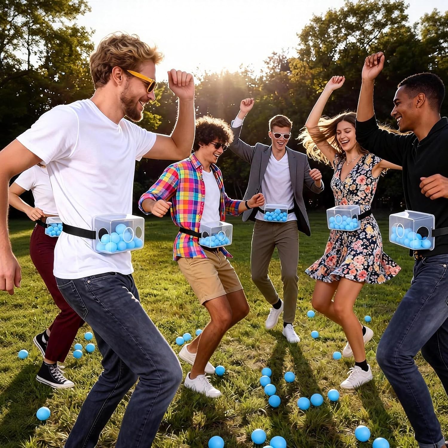 6 Sets Funny Baby Shower & Bridal Shower Games - Hilarious Activities, Perfect Ice Breakers, Ping Pong Twerk Challenge (Blue)