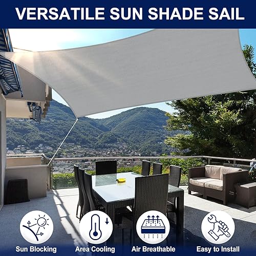 Miniatura 2 de PureFit - Toldo triangular para exteriores, 8 x 8 x 8 pies, toldo de protección solar con bloqueo UV, toldo de sombra, cubierta de patio para patio