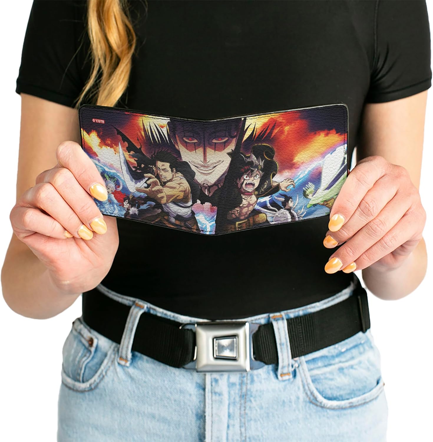 Buckle-Down Crunchyroll Wallet, Bifold, Black Clover Season 3 Cover Art Pose, Vegan Leather