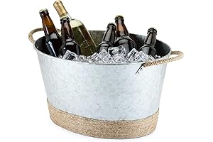 Twine Seaside Rustic Bucket Beverage Tub, 4.5 Gallons