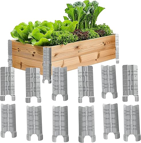 Miniatura 1 de Bisagras de collar de paleta de 8 pulgadas, 12 piezas de 3 capas, perfectas para camas de jardín elevadas de profundidad personalizada, recintos