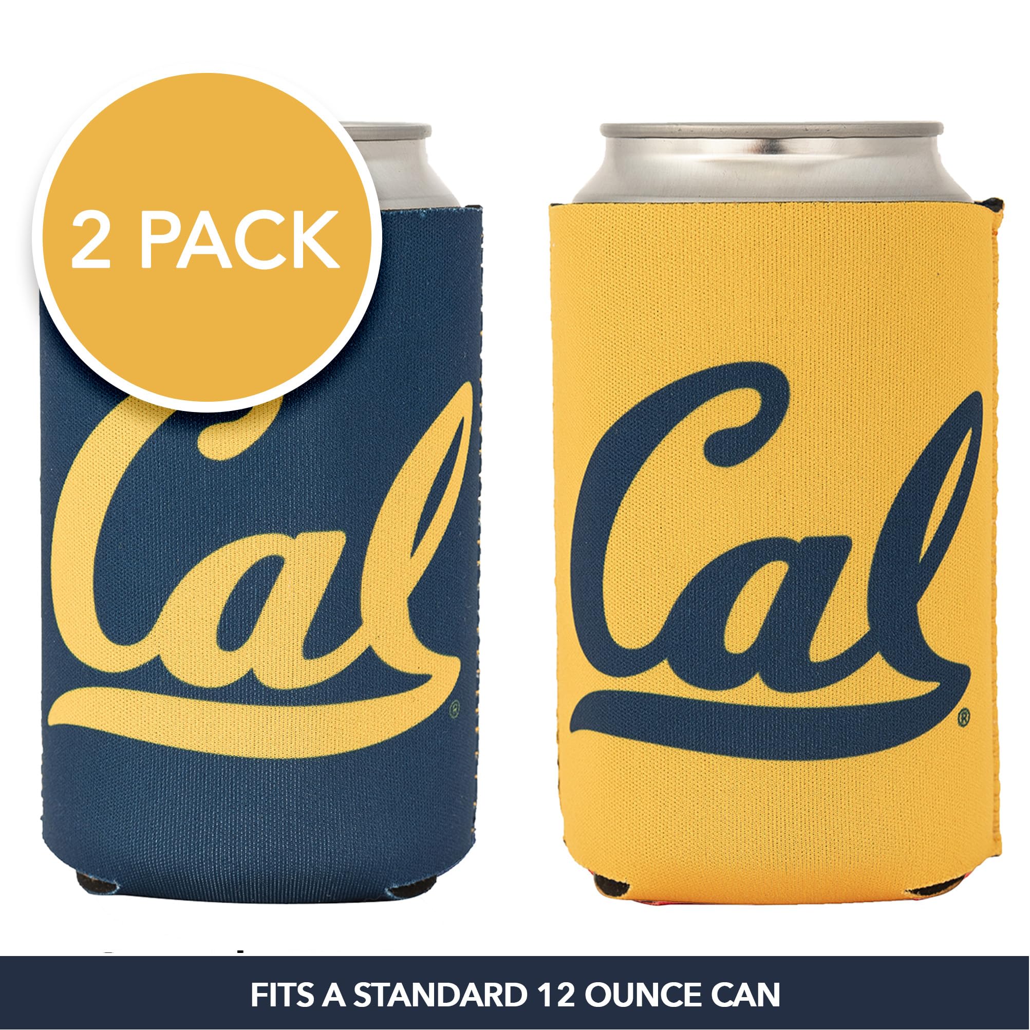 Desert Cactus Berkeley University of California Can Insulator Beverage Cooler 2 Pack Foam Beverage Holder Golden Bears Cal UC (2 Pack Can)