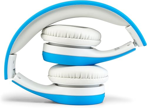 Miniatura 3 de Nenos - Audífonos de diadema para niños (93 dB, plegables), para computadora, con volumen limitado, para niños, plegable (azul).