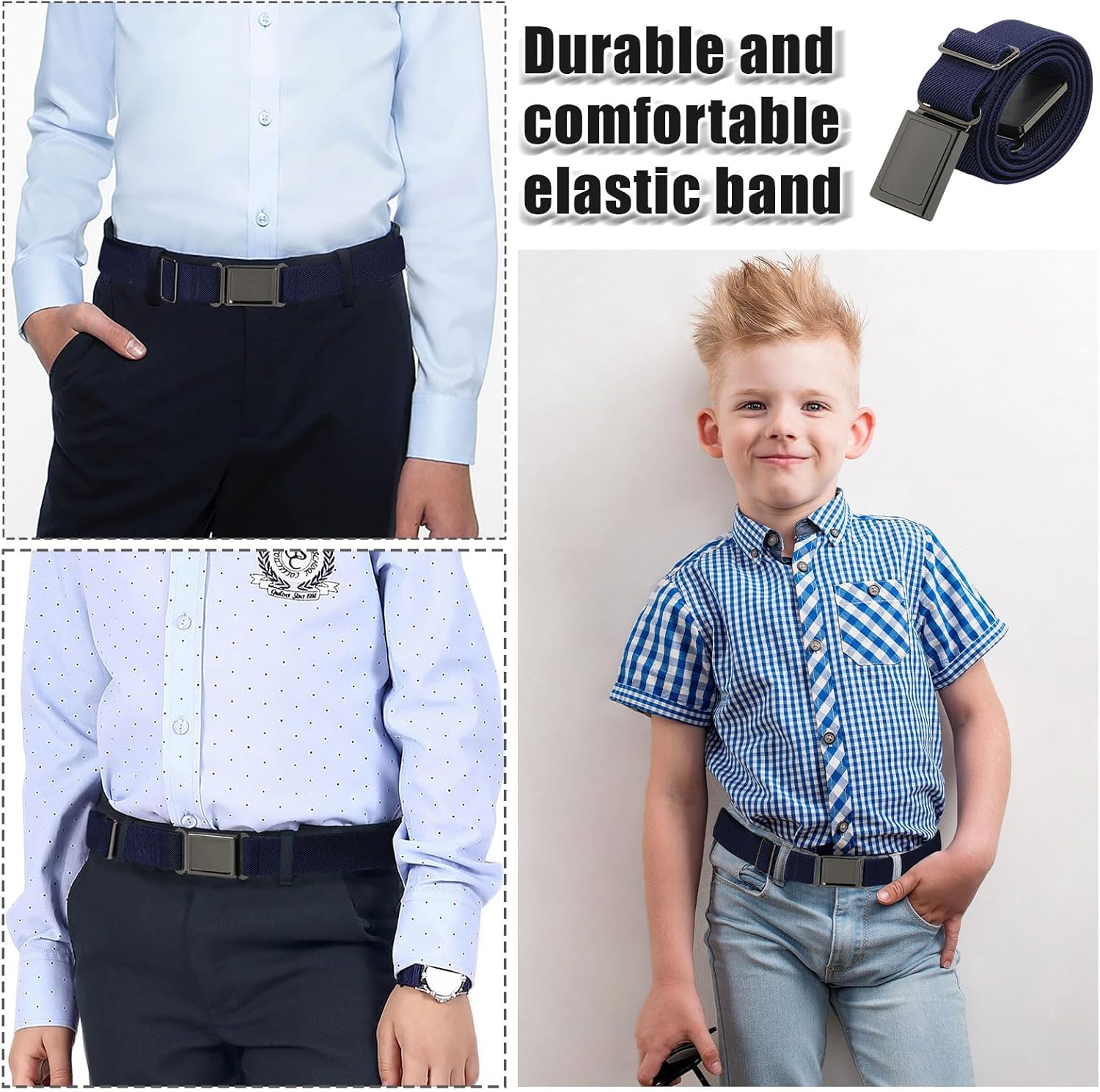 Kajeer Magnetic Boys Belt, Adjustable Elastic Kids Belts for Boys Girl with Magnetic Buckle - Image 5