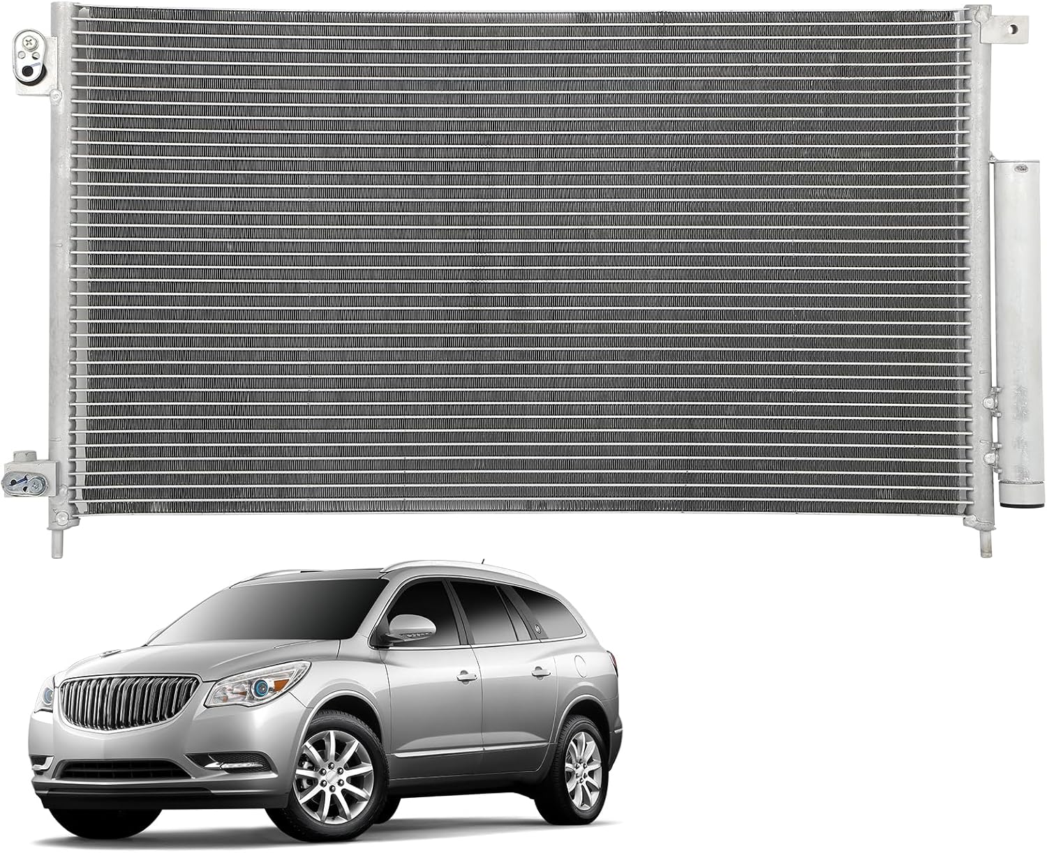 OCPTY AC Condenser Fit for 2003-2007 for Honda Accord EX/LX Coupe/Sedan 2-Door/for Honda Accord EX/LX Sedan 4-Door,Air Conditioning Condensers Engine Auto Replace 3086C,CN 3086PFC,CN3086PFC,7-3086