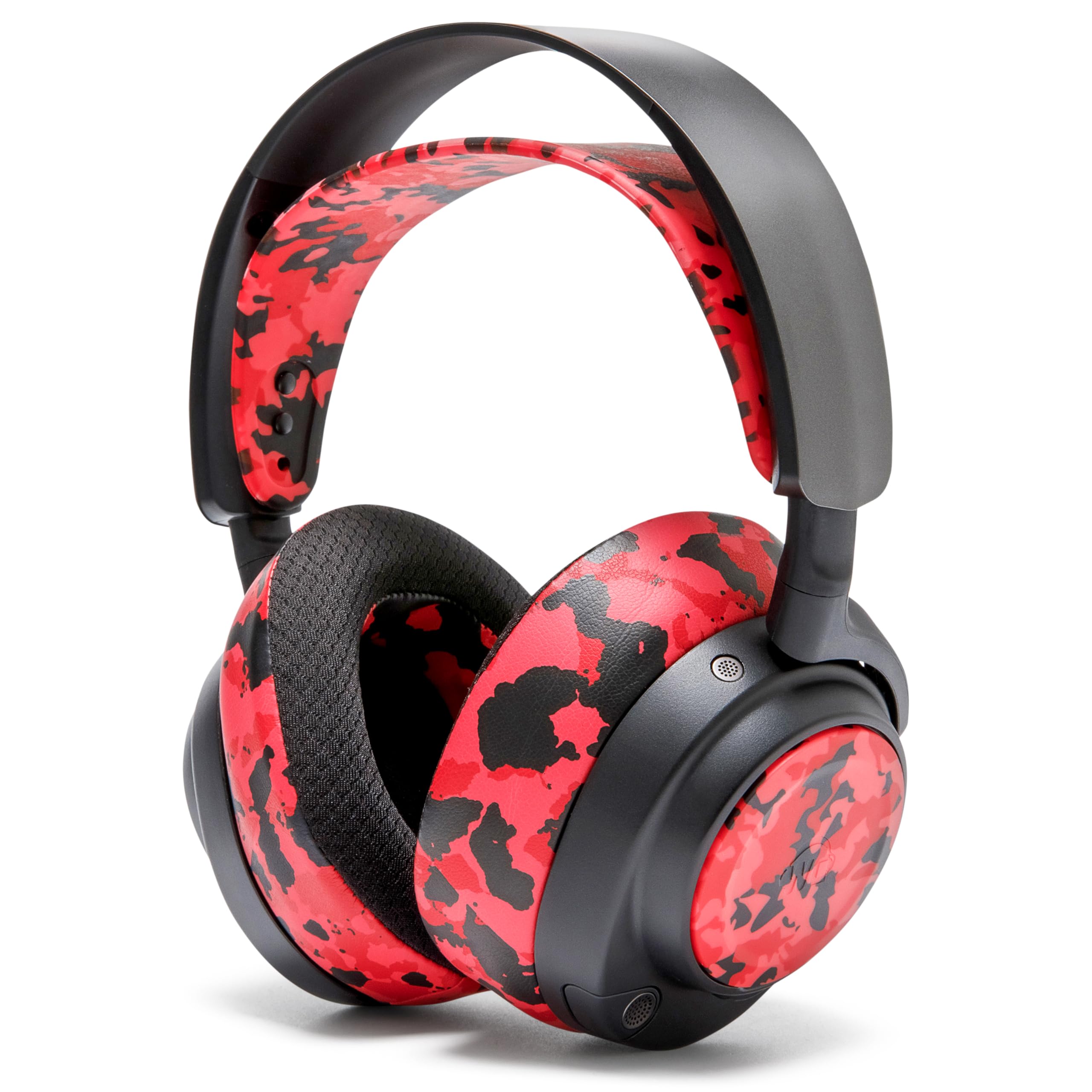WC Side Plates for Arctis Nova Headsets, by Wicked Cushions | Compatible avec Arctis Nova Pro sans Fil/Pro Filaire/Nova Elite/Nova 7/7X/7P | Red Camo