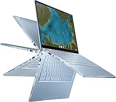 ASUS Chromebook Flip C433 2 in 1 Laptop, 14" Touchscreen FHD NanoEdge Display, Intel Core m3-8100Y Processor, 8GB RAM,...