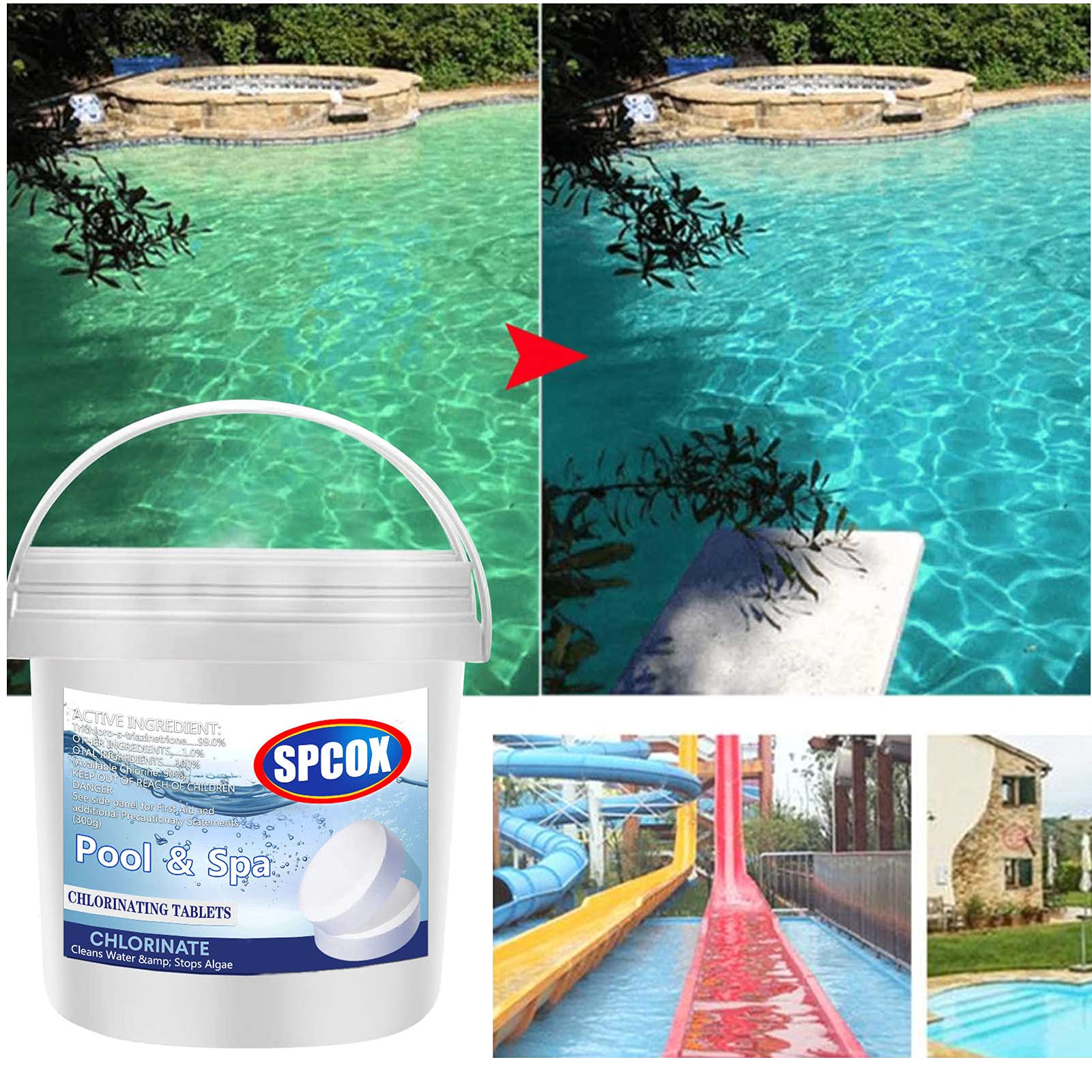 Buy ZBRO Chlorine_Pool s, 300 Chlorinating Small Swimming Pool_Chlorine