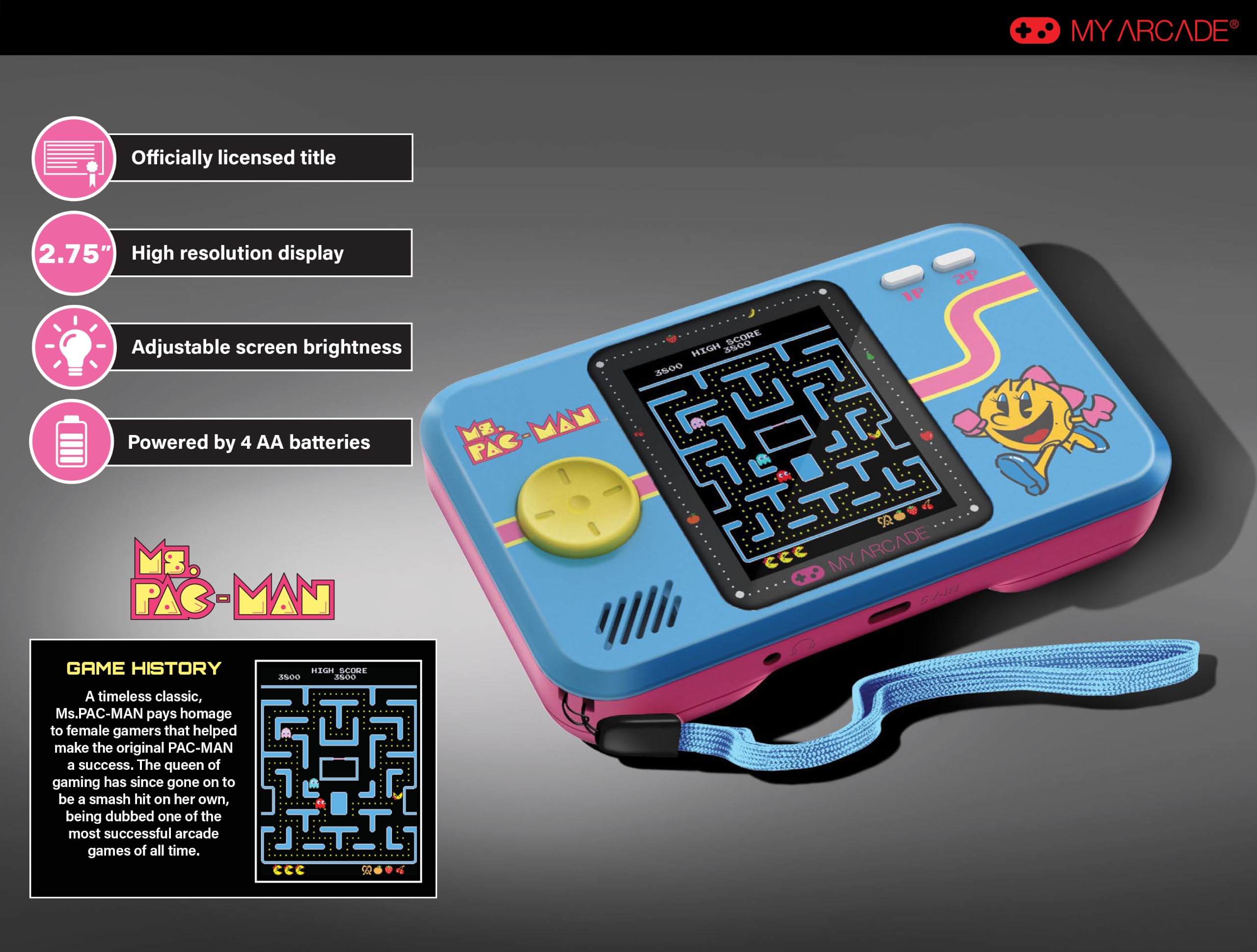 Amazon.co.jp: My Arcade Ms. PacMan Pocket Player: ミズ・パックマン