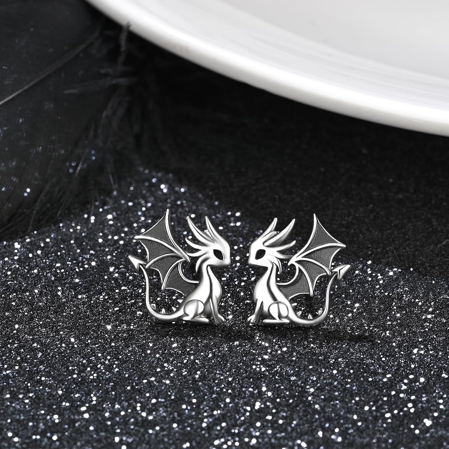 925 Sterling Silver Dragon Earrings Stud Hypoallergenic Cute Animal Jewelry Gifts for Women Daughter - Image 4