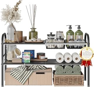 Under Sink Organizers and Storage,Expandable under cabinet organizer Shelf