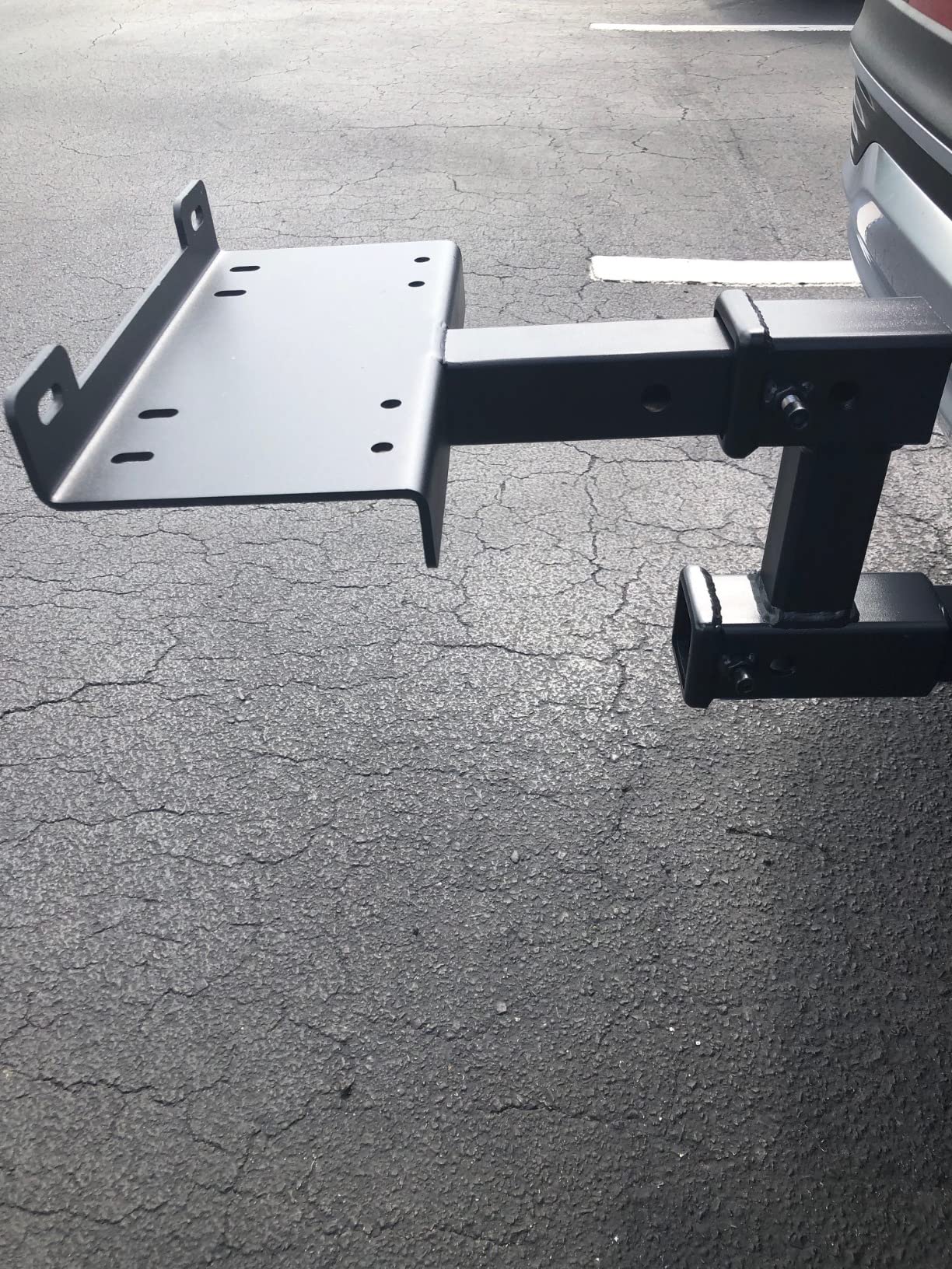 Hedday Winch Hitch Cradle Mount Plate 10 X 4 1/2 Winch Mounting With 2 Receiver Hitch For Atvs Utvs Trailer Truck And Garden Equipment Black - View #12