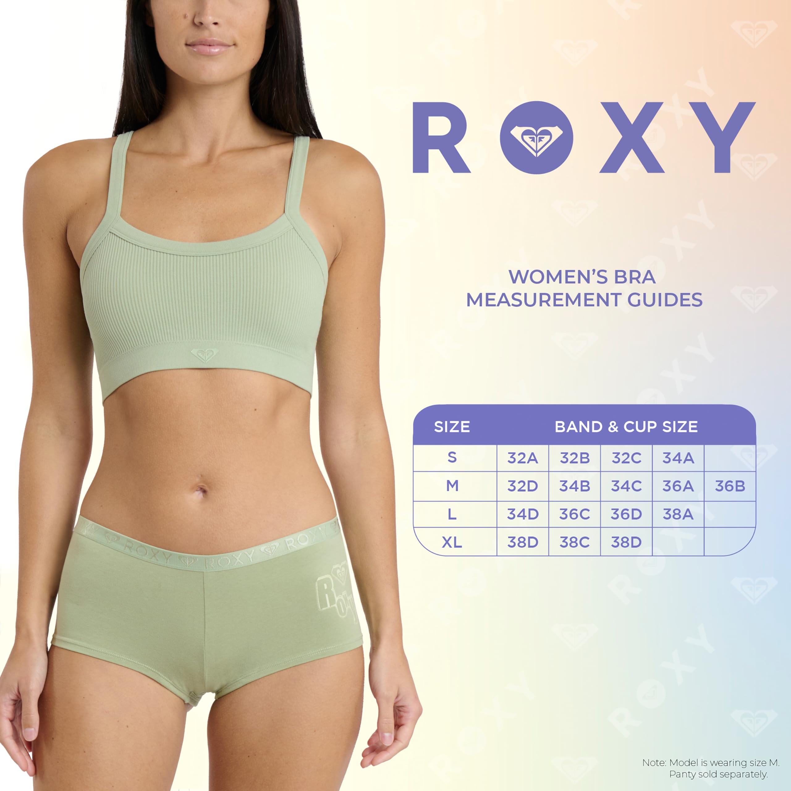 Roxy Nahtlose BHs für Damen, gerippt, Lounge-BHs, drahtlos, Bralette-Set, 3er-Pack