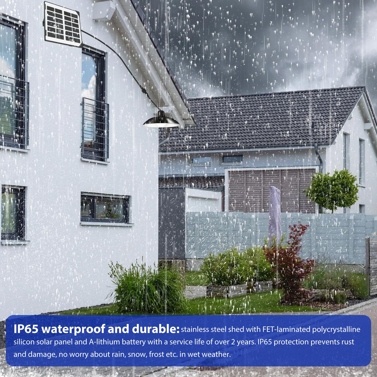GBKDQQ Lampes solaires d'extérieur à suspendre avec télécommande, lampe suspendue solaire à intensité variable et étanche IP65, avec câble de 5 m, pour jardin, terrasse, balcon, pavillon de garage