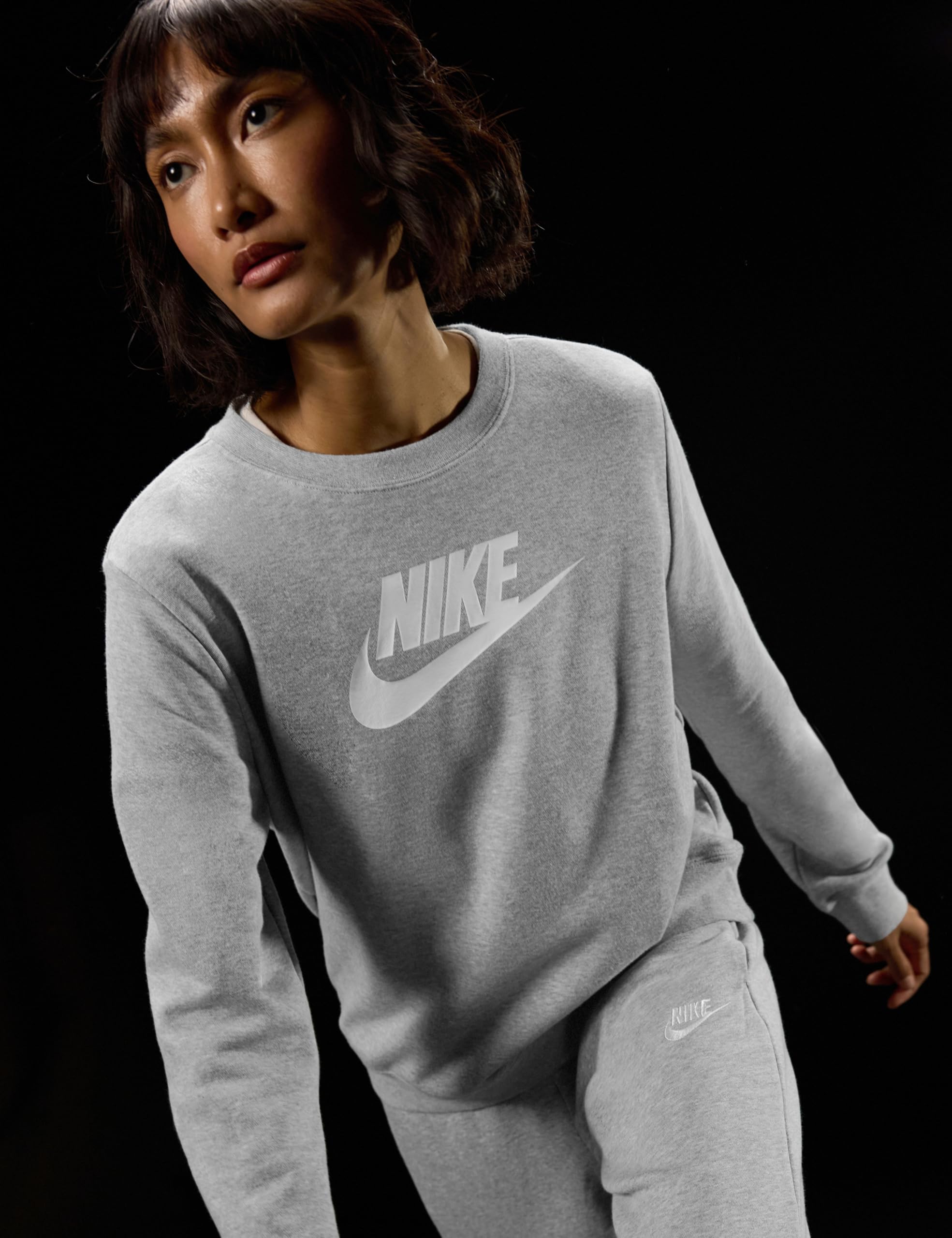 Nike W NSW Club FLC Gx Std Crew Maglia Lunga Donna (Pacco da 1)