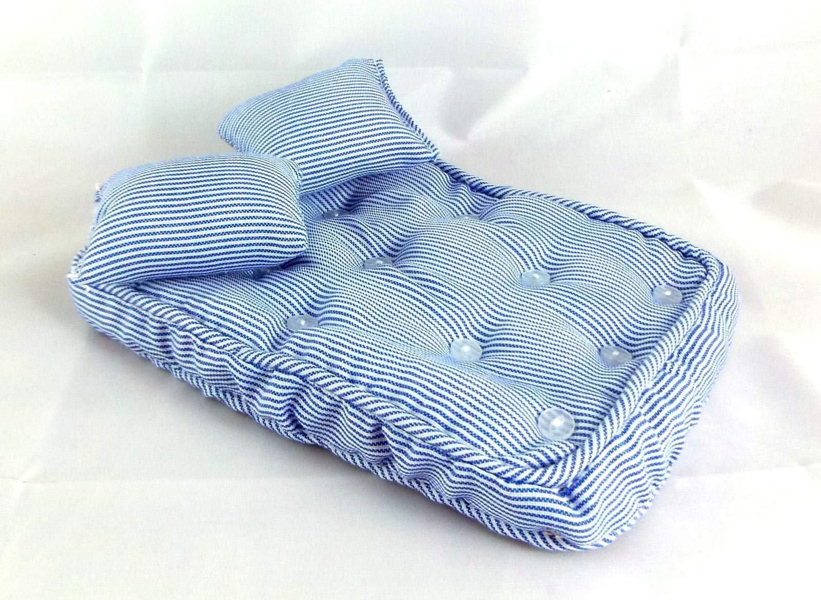 Melody Jane Puppenhaus Teppich - Babyblau, Oval, 1:12 Maßstab, 10x15 Cm