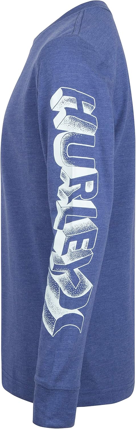 Hurley Boys' Long Sleeve Graphic T-Shirt 4 Delft Heather
