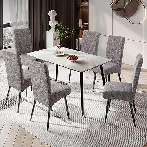 Vista 57 de Genina Fundas impermeables para sillas Parsons de comedor, fundas elásticas para sillas Parsons para comedor, cocina, funda protectora para silla