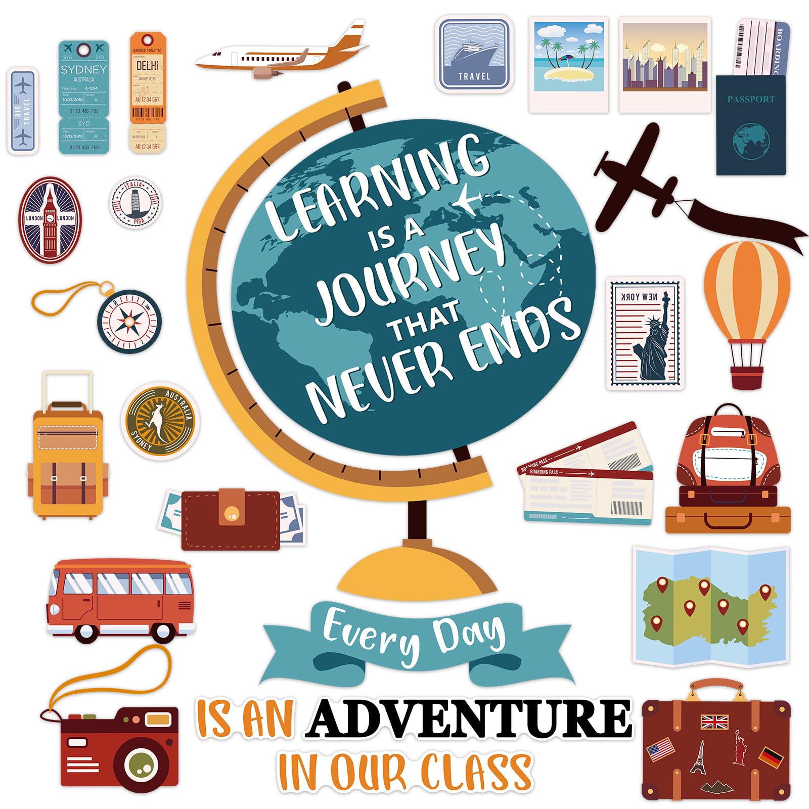 Décoration de salle de classe avec le kit affiches voyage pour enseignants
