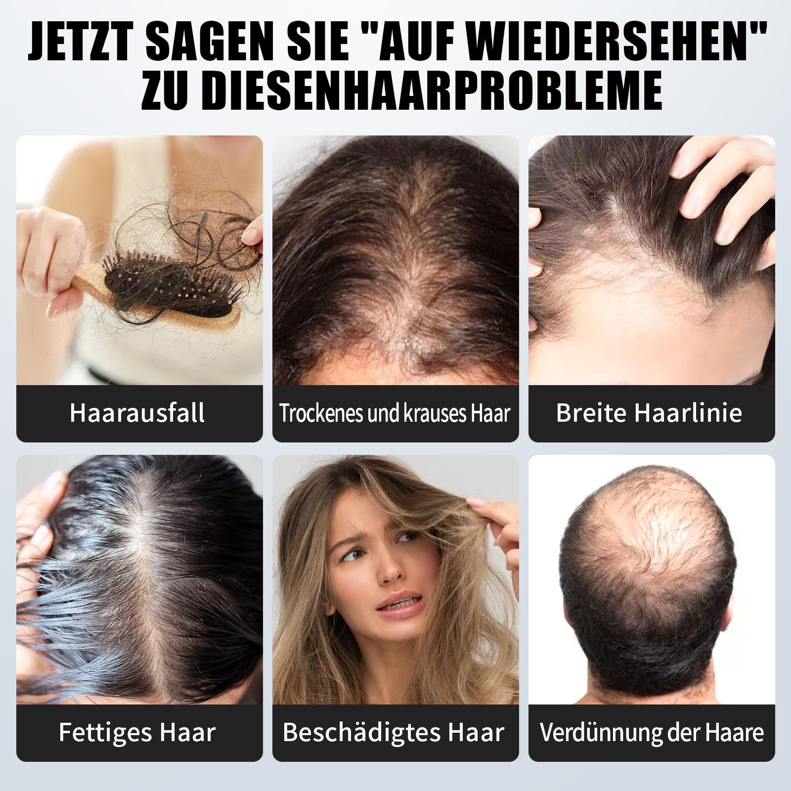 Haarwuchs-Laserkamm Medical Grade Laser, FDA genehmigt Haarausfall Behandlung für Männer und Frauen mit dünner werdendem Haar, wiederaufladbare Haarwuchs Produkt (Schwarz)