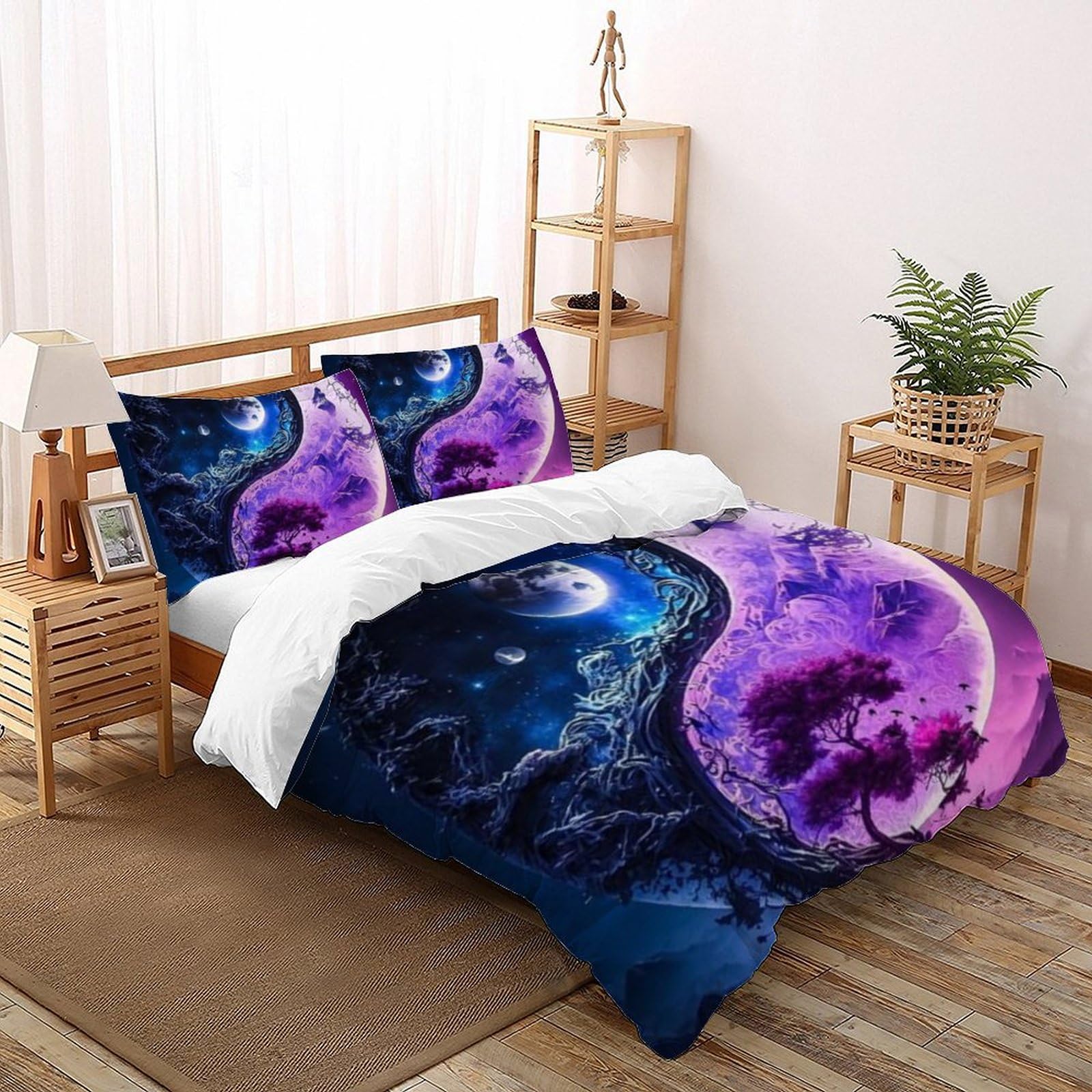 Housse de couette super king l'arbre des commérages microfibre 260x220cm