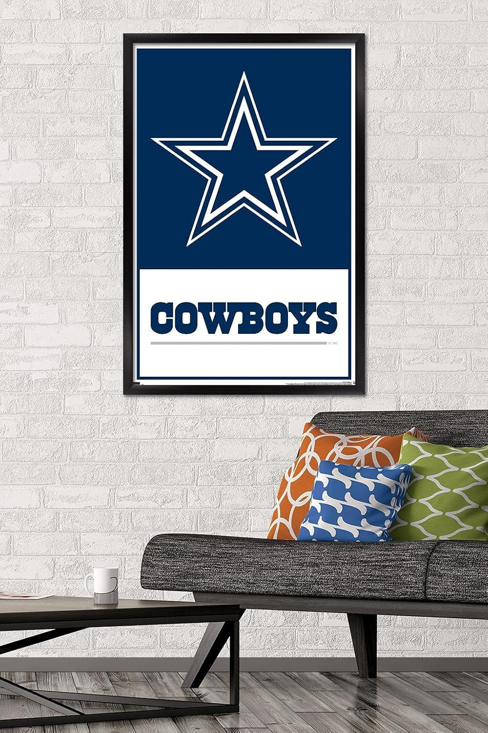 NFL Dallas Cowboys- Logo 21 Wall Poster, 34L" x 22.4W", Black Framed Version