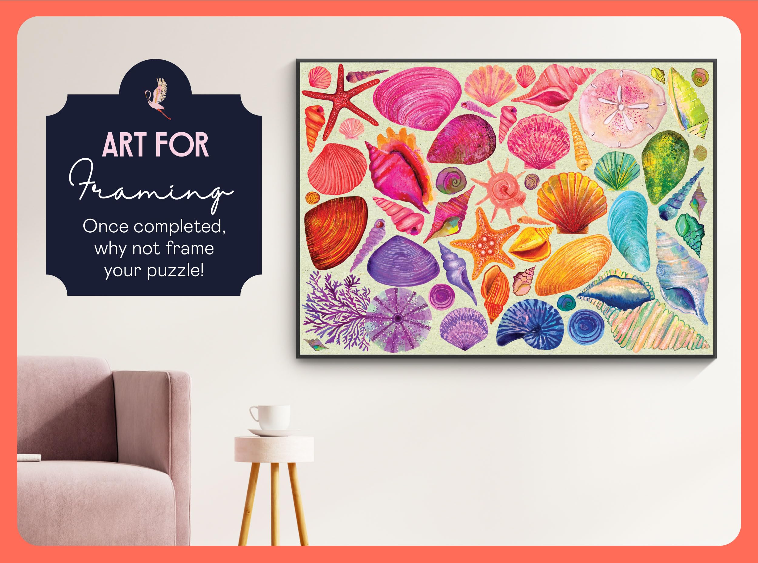 Elena Essex 1000 Piece Puzzle for Adults - , Puzzles for Adults 1000 Pieces, Colorful Beach Ocean Seashell, Puzzle 1000 Pieces, Size 28 x 20 inches: Sunrise