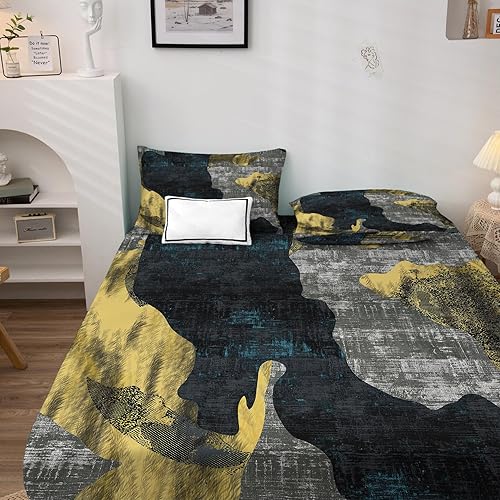 Miniatura 9 de Fox Sheets - Juego de sábanas y fundas de almohada de tamaño California King, diseño de animales florales, bolsillo profundo de 14 pulgadas, juego