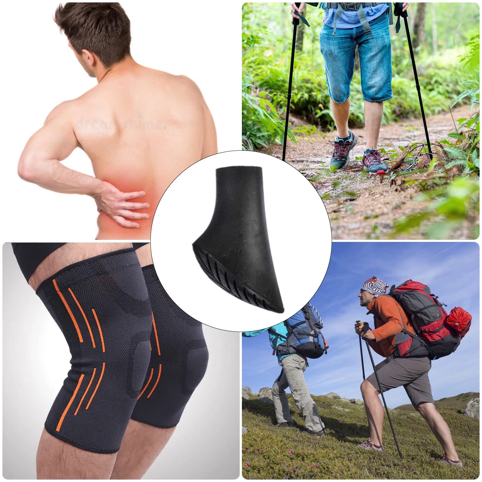 Wanderstock Gummipuffer 8 Stück - Ersatzpuffer Für Trekkingstöcke Alle Marken