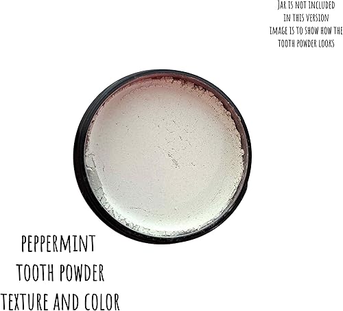 Miniatura 3 de Cero desperdicios hasta 6 meses de suministro orgánico vegano sin flúor en polvo de dientes sabor a menta - Se envía sin ningún embalaje de