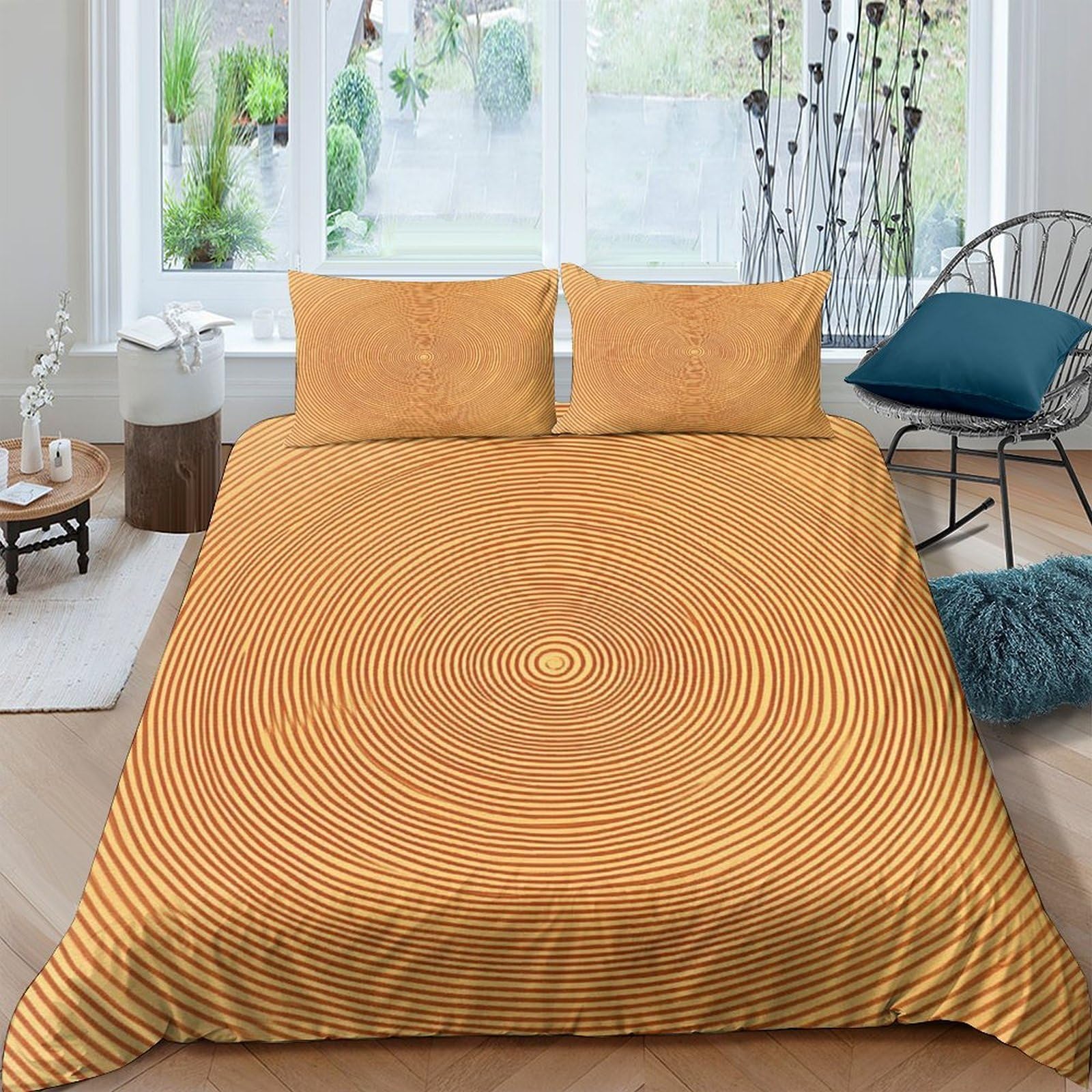 Ctjqhvkz Style-1 3D Printed Golden Spiral Fitted Sheet Microfiber Soft Breathable Sunburst Bed Cover For Bedroom Guest Room Decor Single（135X200cm）