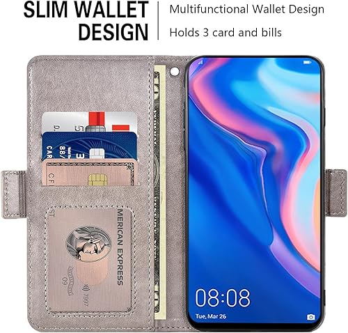 Miniatura 2 de Asuwish Compatible con Huawei Y9 Prime 2019Honor 9XP Smart Z Wallet Case y protector de pantalla de vidrio templado, soporte para tarjetas, cubierta