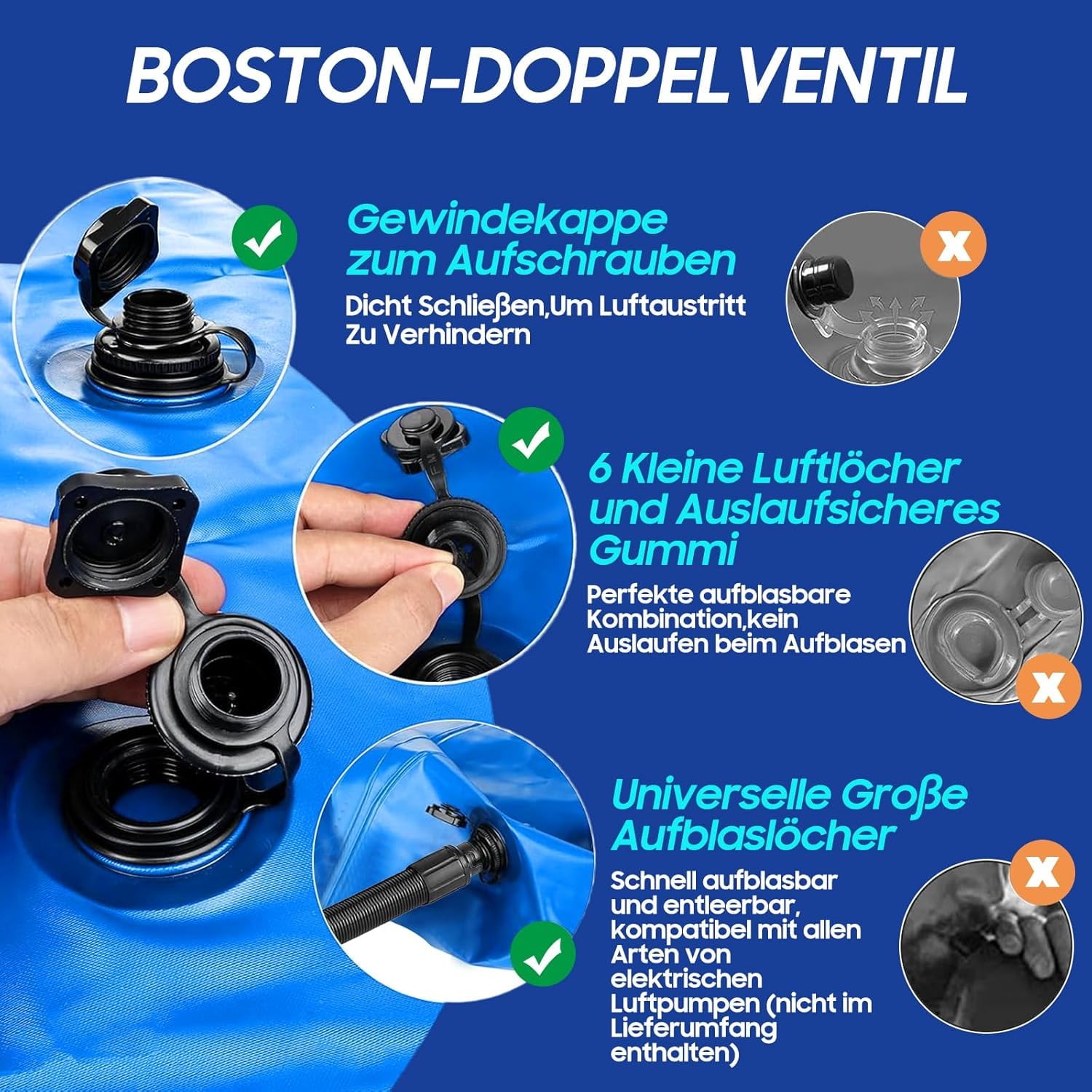 Poolkissen Winter Rund 4m Luftkissen Pool Kissen überwinterung XXL Pool Winterkissen mit Doppelnaht bis -25°C, Doppelt Abgedichtetes Ventil, 0.4mm Dickes PVC für Poolabdeckung Winter