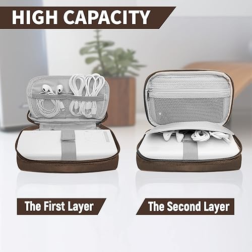 Miniatura 3 de Bolsa organizadora de cables de viaje, bolsa de transporte para accesorios electrónicos, portátil, impermeable, bolsa de almacenamiento todo en uno