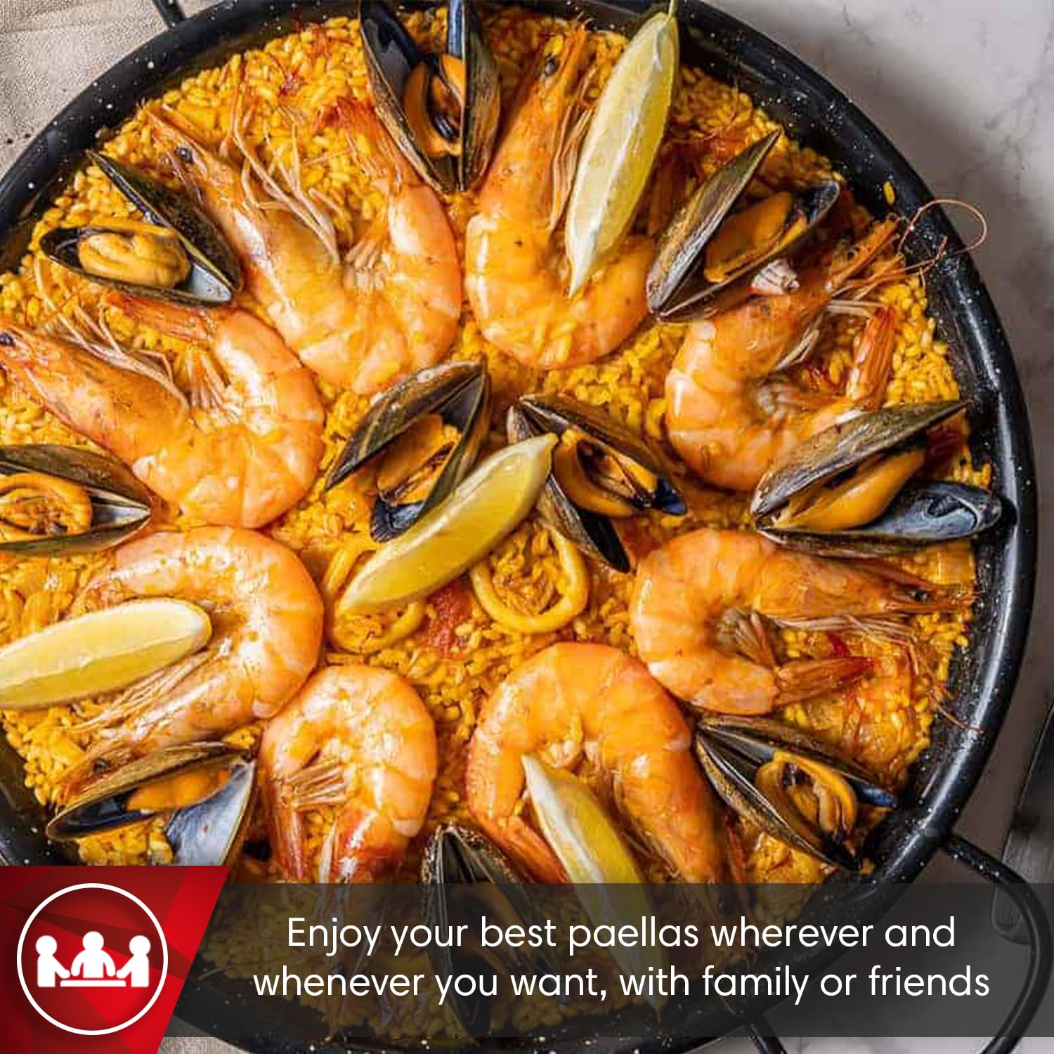 Amazon | MageFesa Enameled Steel Paella Pan, 13.5 Inch by Magefesa