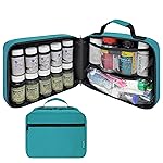 StarPlus2 Large Padded Pill Bottle Organizer, Medicine Bag, Case, Carrier for Medications, Vitamins, and Medical Supplies - Travel Medicine Organizer and Home Storage Med Bag - Turquoise (Without Lock
