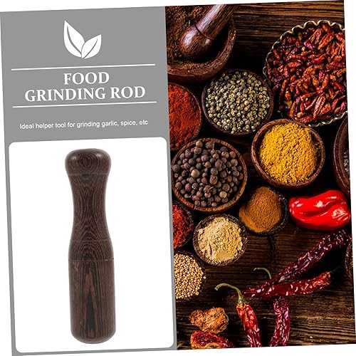 Miniatura 3 de Trituradora de palo de pedestal, trituradora de humus, hecha a mano, mano de madera, ajo, molinillo de ajo, picador de madera grabado, para cóctel,