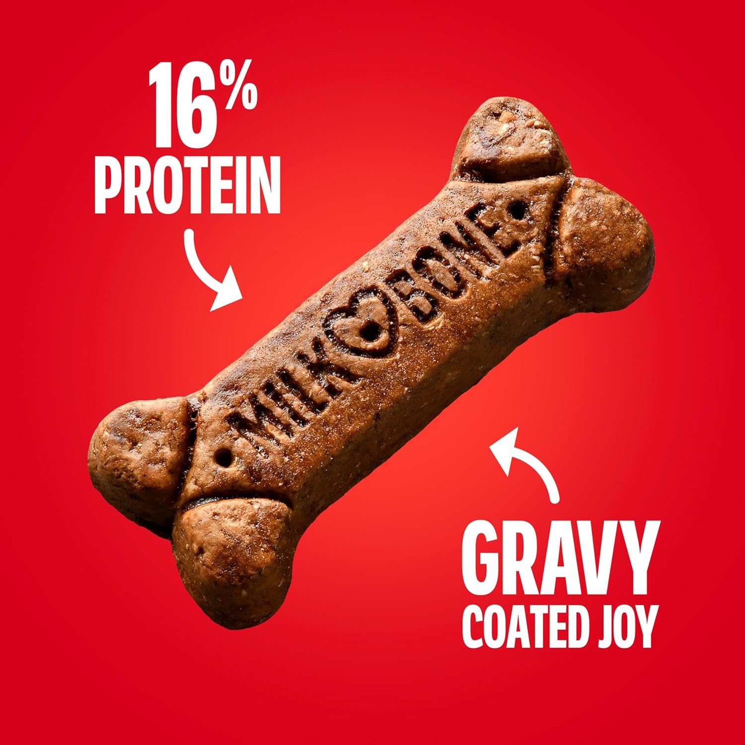 Milk-Bone Gravy Bones Dog Treats with Savory Meat Flavors, 19 Ounce (Pack of 12)