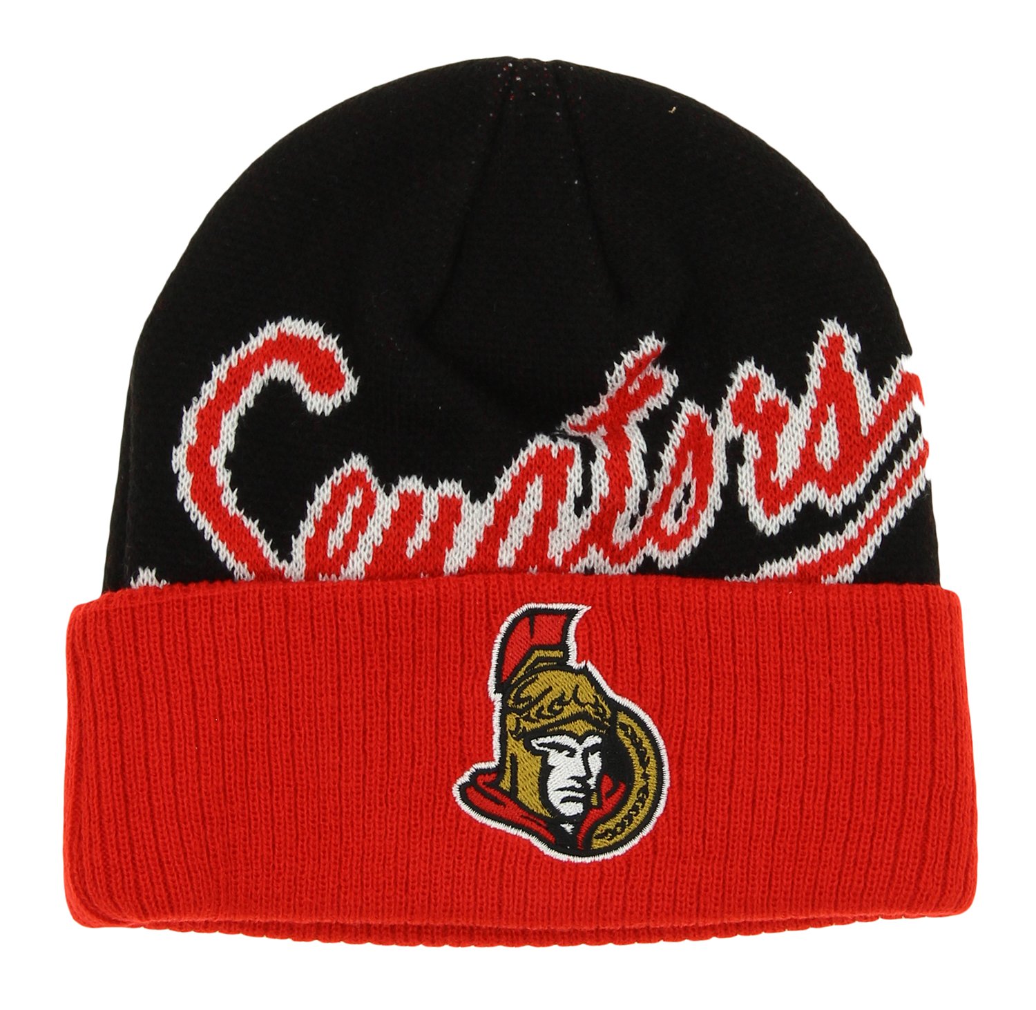 NHL Ottawa Senators Boys 8-20 Basic Cuffed Knit Hat, One Size, Red