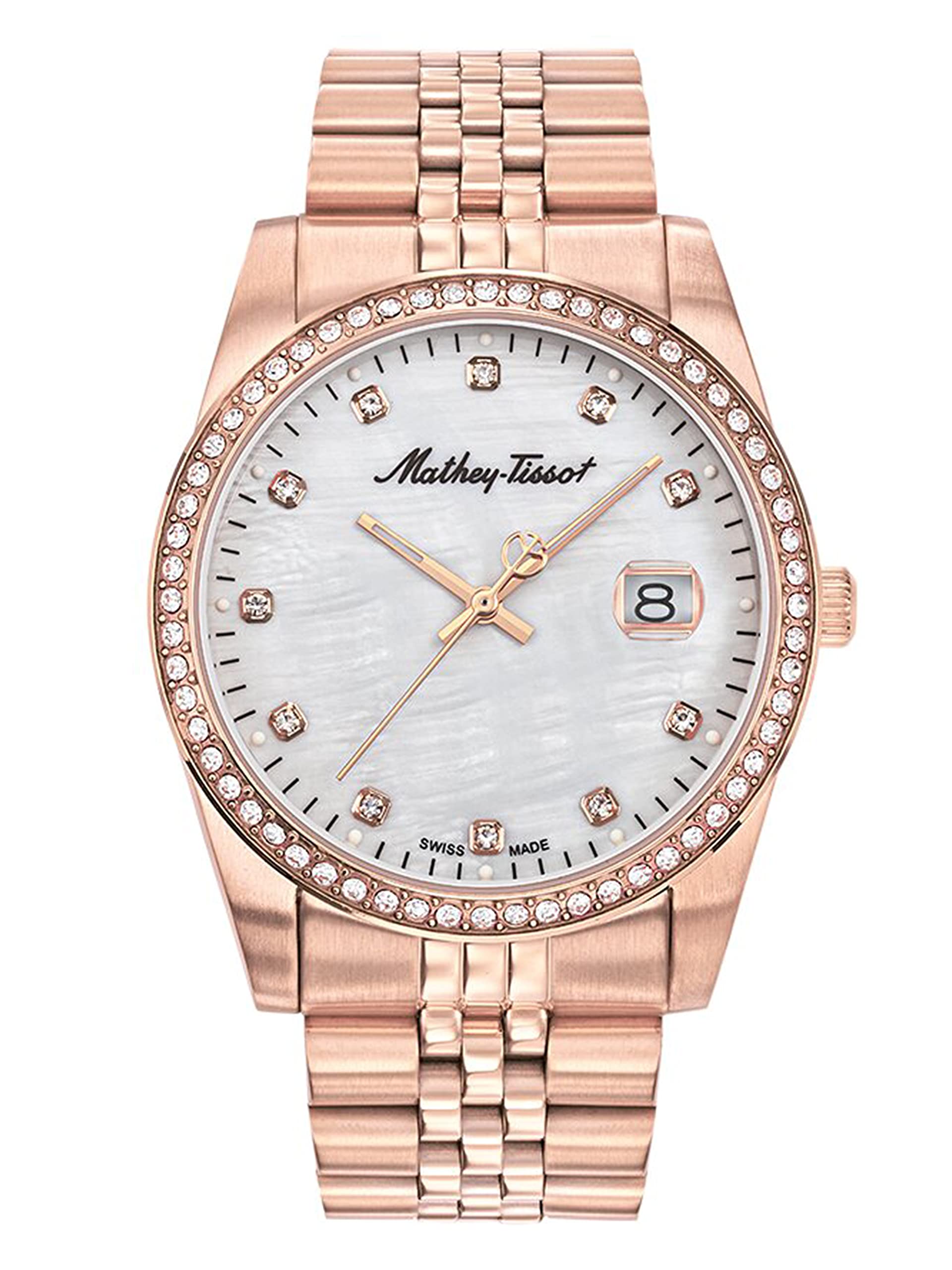 Mathey-Tissot Stainless Steel Swiss Made Analog White Dial Men Watch - H709Rqi, Rose Gold Band (B0948WLS1N) Amazon Price History, Amazon Price Tracker