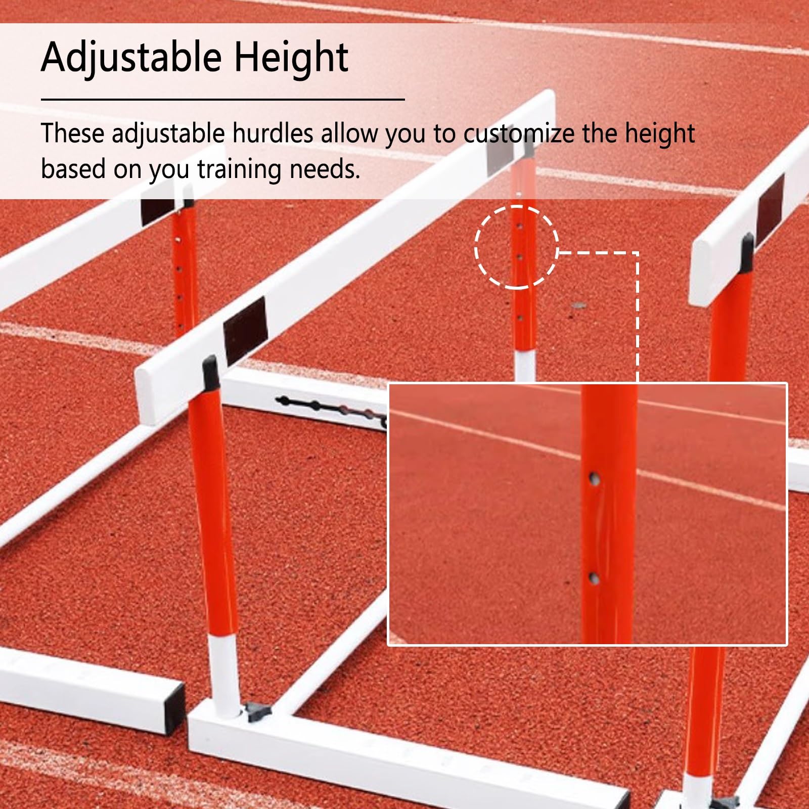 Attrezzatura per Atletica Leggera, Ostacoli Regolabili per L'Agilità, Attrezzatura per L'Allenamento Dell'Agilità Smontabile, in Metallo, Robusta E Durevole, Ideale (40-60 Cm)