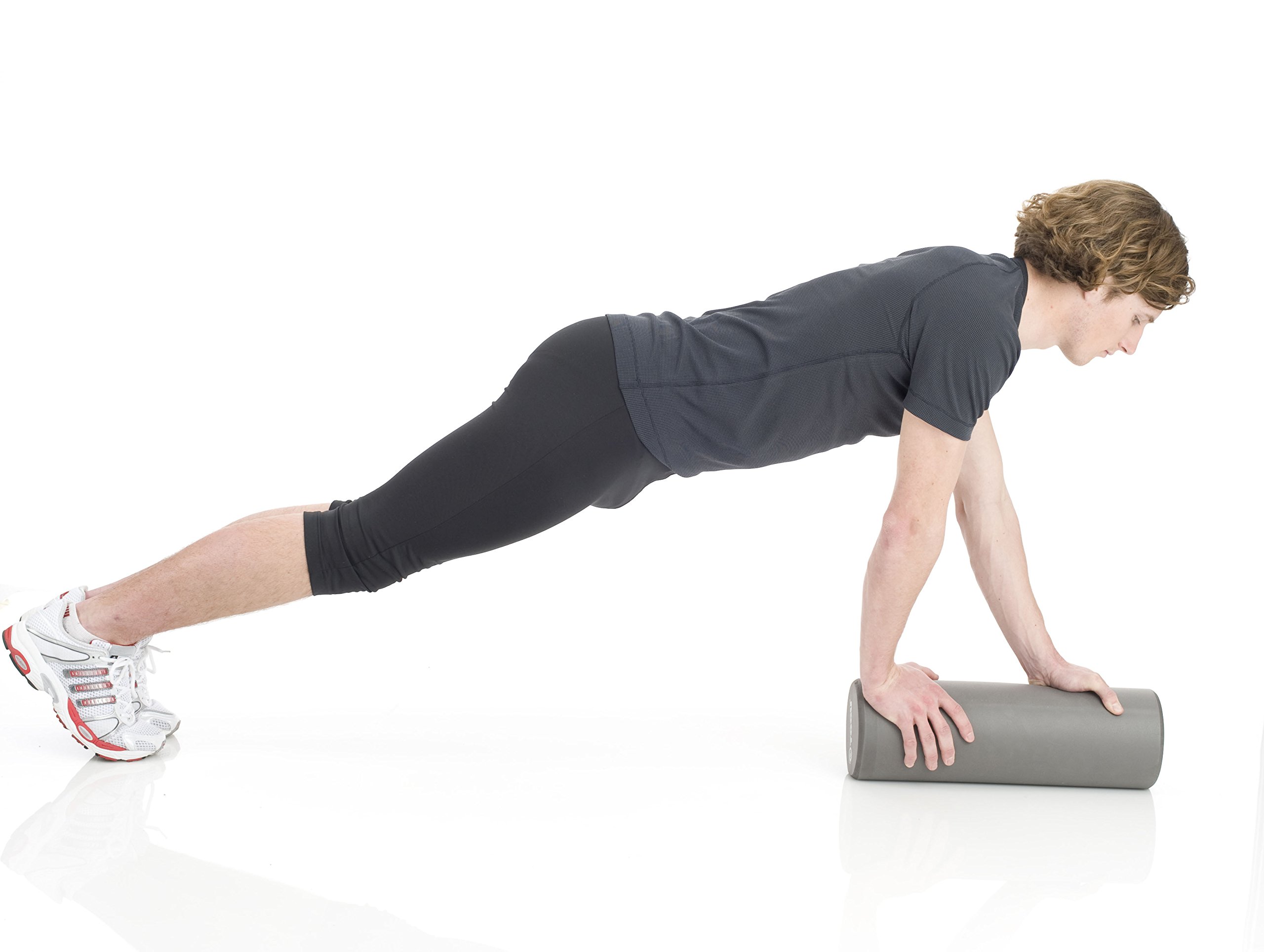 Pilatesrolle OS Roller Premium 90cm, anthrazit, Faszienrolle 90x15cm