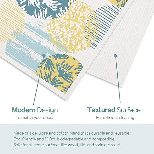 Miniatura 10 de Good Home Gadgets Paños suecos para cocina  Paquete de 12 paños de cocina suecos absorbentes  Paño de cocina sueco reutilizable, esponja de celulosa