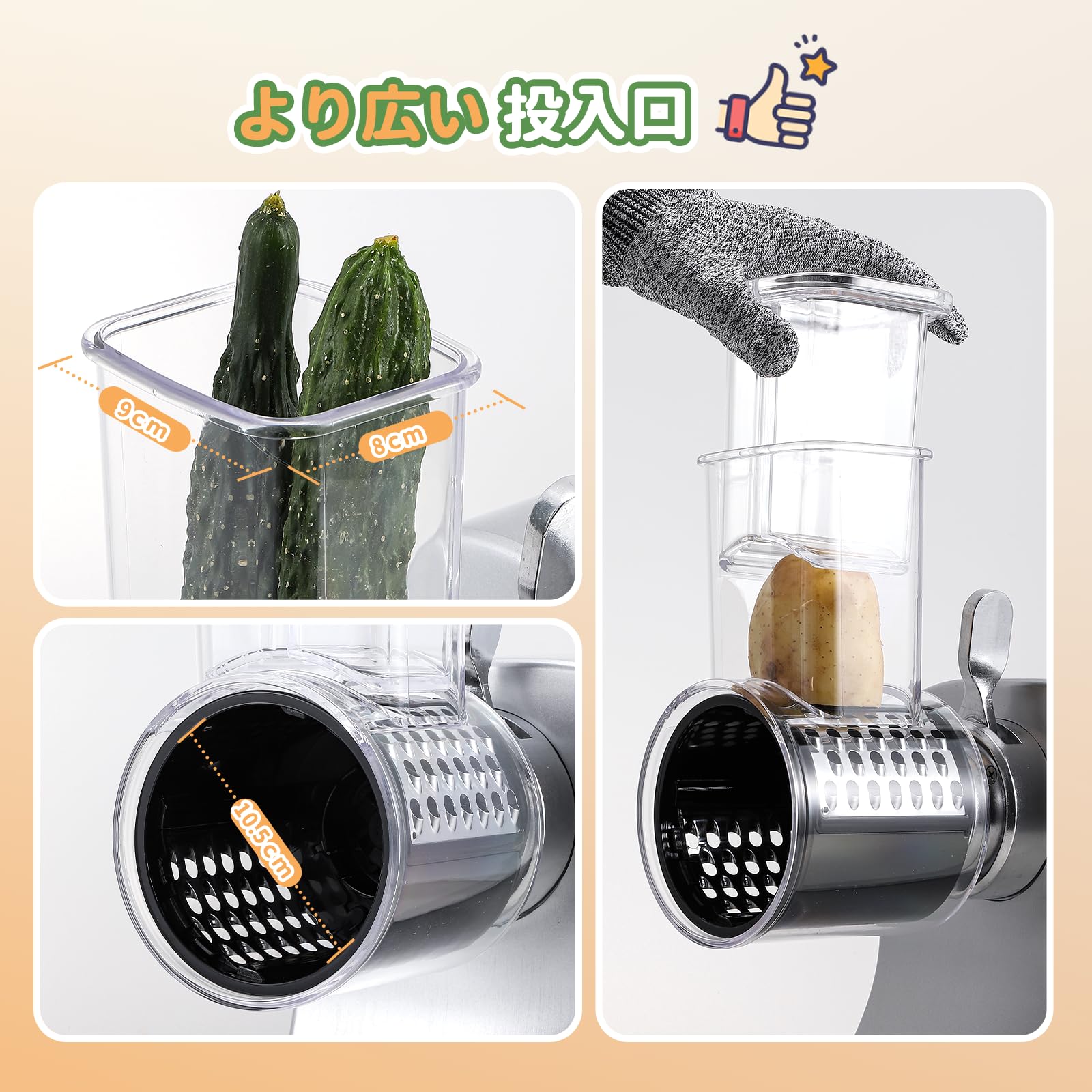 Amazon.co.jp: Poafamx 電動ミンサー500W 5/7mm/円盤型ブレード 野菜