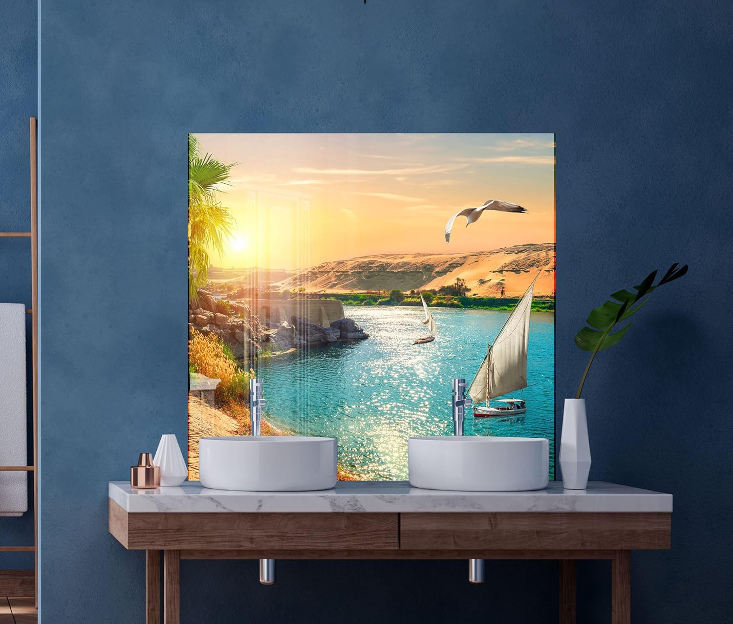 Myphotostation.com 56x56'' Tempered Glass Stove Backsplash Kitchen Tile Decor Stove Back Cover Glass Splashback Tile for Stove Top Cover Toughened Glass Cooker Protector 28