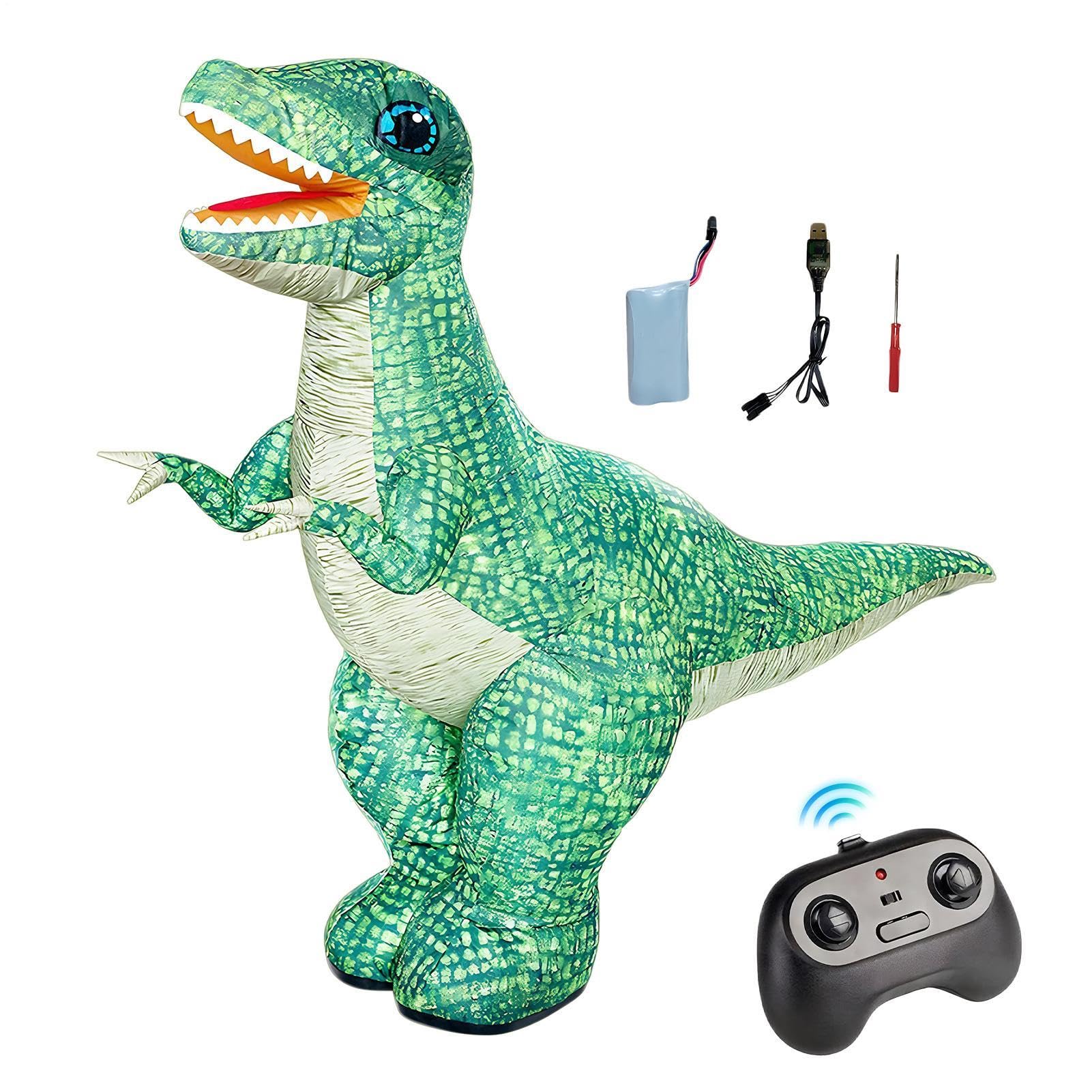 Dinosaurio Con Control Remoto 90 Cm | Figura de Dinosaurio de Juguete Juego Recargable Realista 2.4GHZ Para Edad 6-12 Anos Interior Exterior Parque Halloween