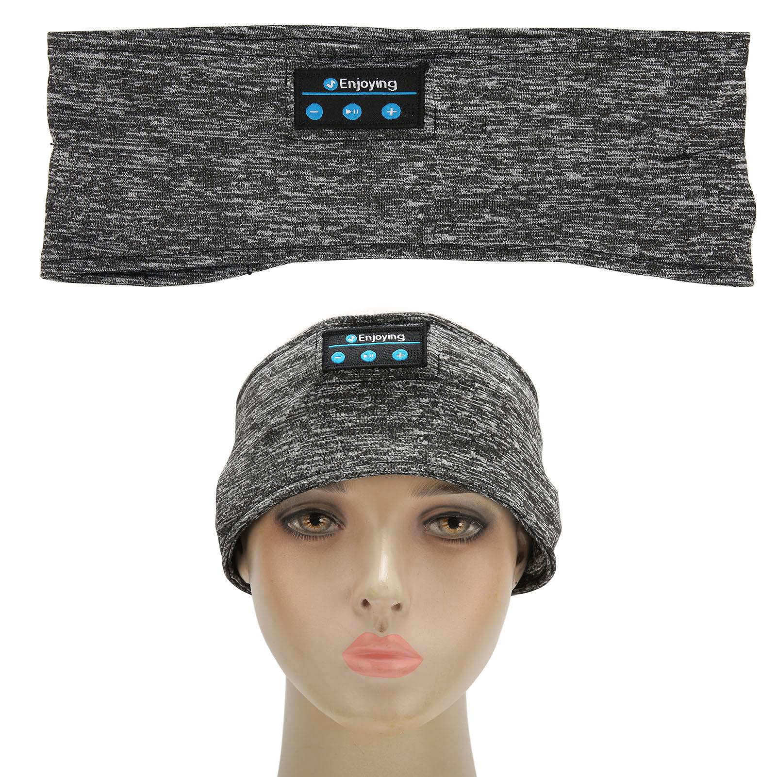 Perytong Slaaphoofdtelefoon, verstelbare Bluetooth-hoofdband, zachte hoofdtelefoon, hoofdband, lange tijd spelen hoofdtelefoon band met ingebouwde luidsprekers, perfect voor training, hardlopen, yoga
